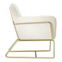 O&Co Theodore Armchair in Cream Velvet & Gold