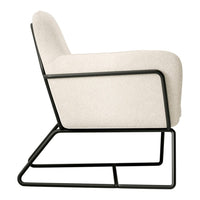 O&Co Theodore Armchair in Ivory Bouclé & Black