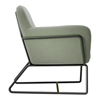 O&Co Theodore Armchair in Sage Velvet & Matte Black