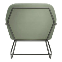 O&Co Theodore Armchair in Sage Velvet & Matte Black