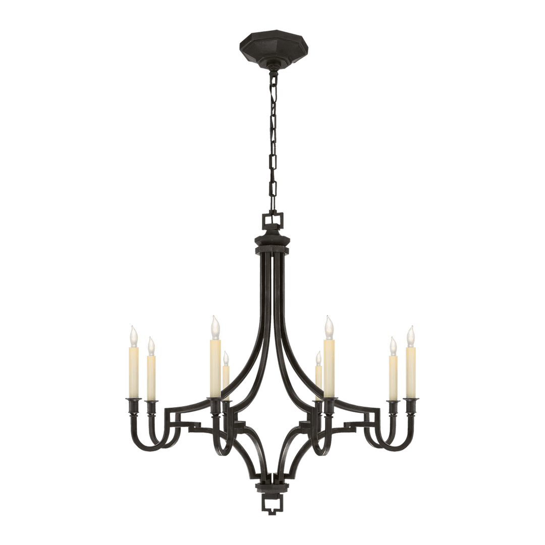 Mykonos Medium Chandelier - Aged Iron Visual Comfort 1