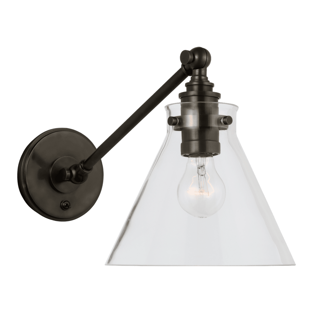 Parkington Single Library Wall Light - Bronze with Clear Glass Visual Comfort 1
