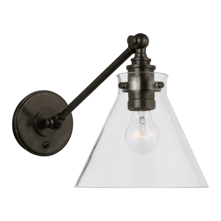 Parkington Single Library Wall Light - Bronze with Clear Glass Visual Comfort 1