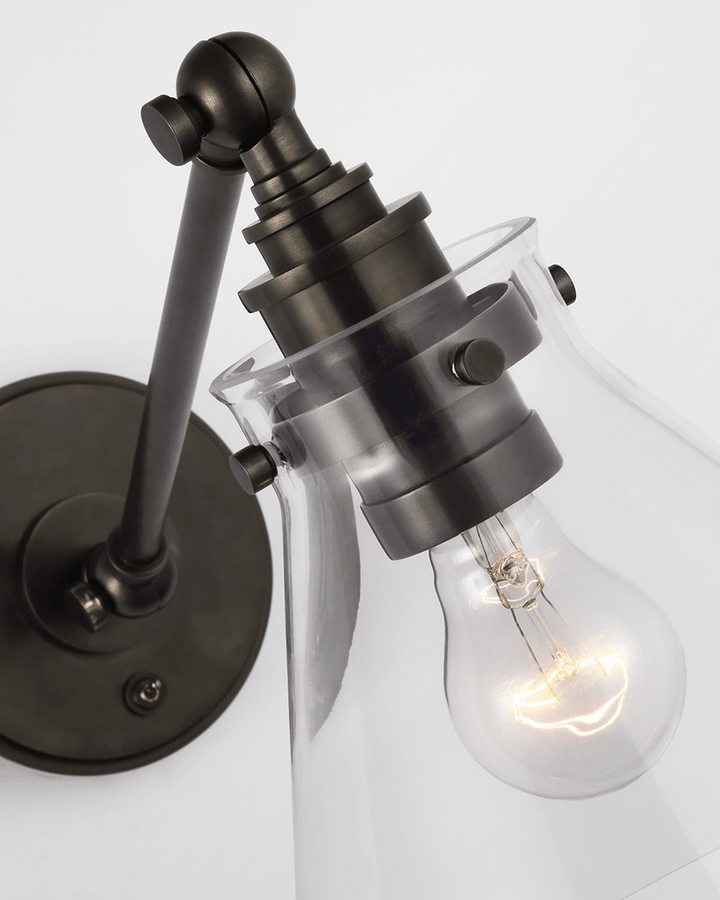 Parkington Single Library Wall Light - Bronze with Clear Glass Visual Comfort 2