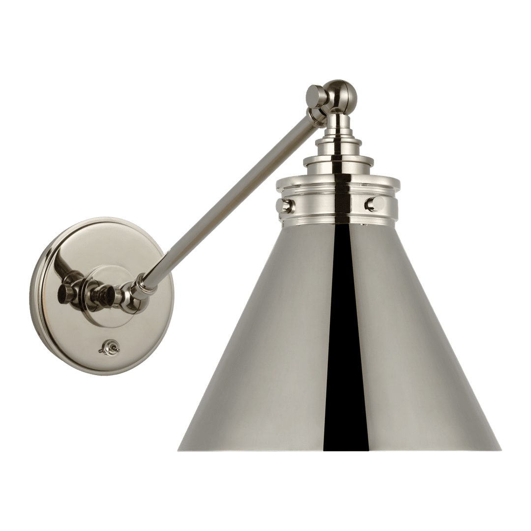 Parkington Single Library Wall Light - Polished Nickel Visual Comfort 1