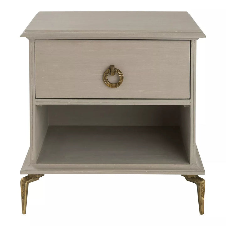 Gabrielle Bedside Table - Greige