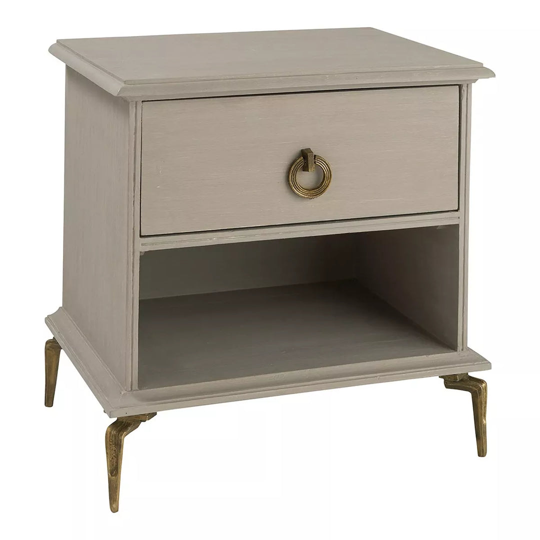 Gabrielle Bedside Table - Greige