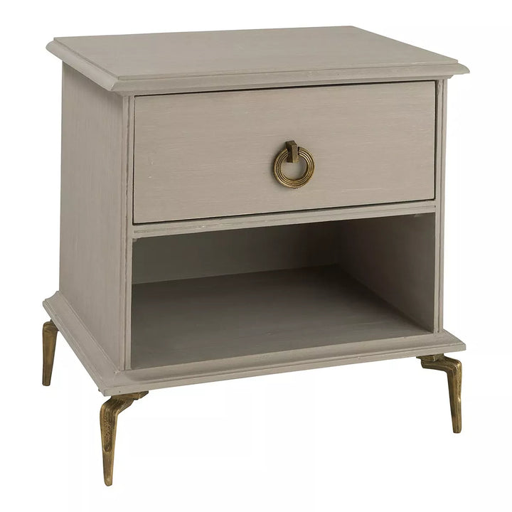 Gabrielle Bedside Table - Greige