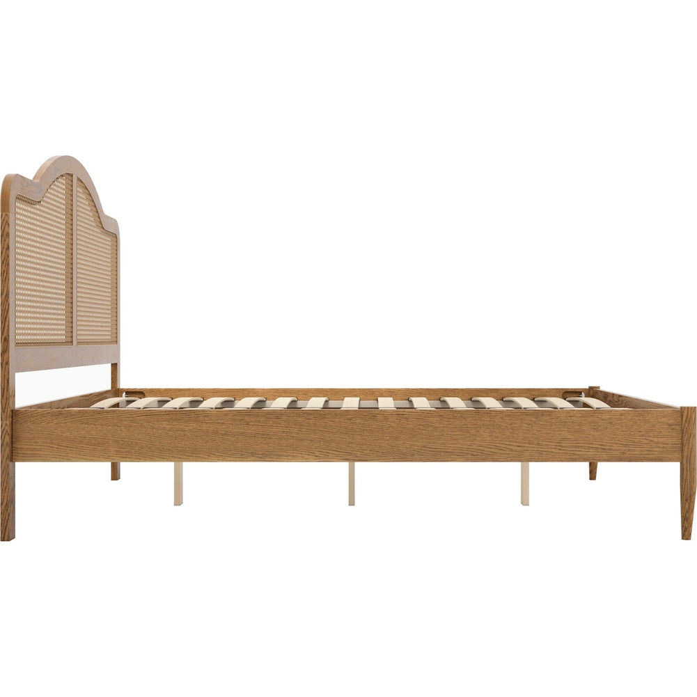 O&Co Claudette Double Bed in Smoked Wood