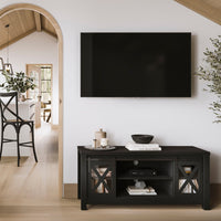 O&Co Flora Media Unit in Black & Glass