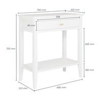 DI Designs Chilworth Console Table - White