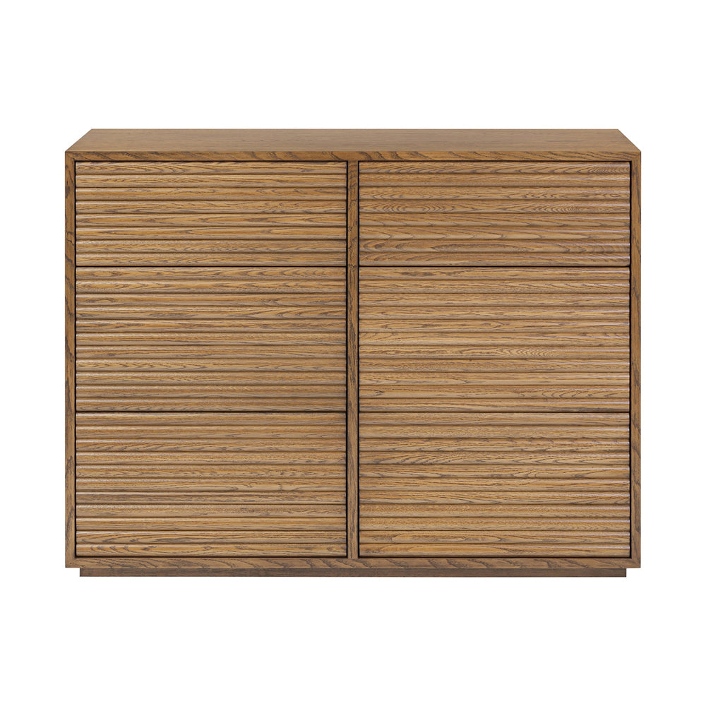 DI Designs Charlton Ribbed Walnut Chest of Drawers