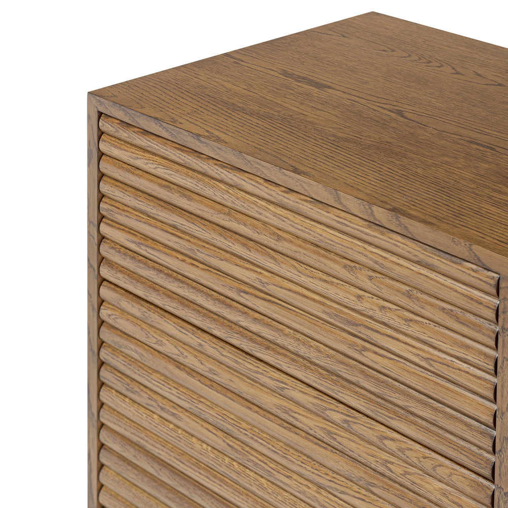 DI Designs Charlton Ribbed Walnut Chest of Drawers