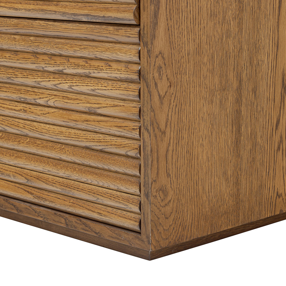 DI Designs Charlton Ribbed Walnut Chest of Drawers