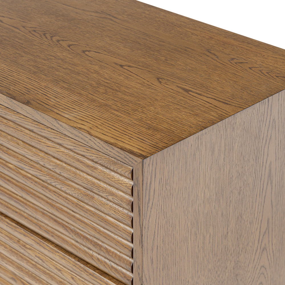 DI Designs Charlton Ribbed Walnut Chest of Drawers