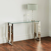 Native Home Console Table Milano Silver