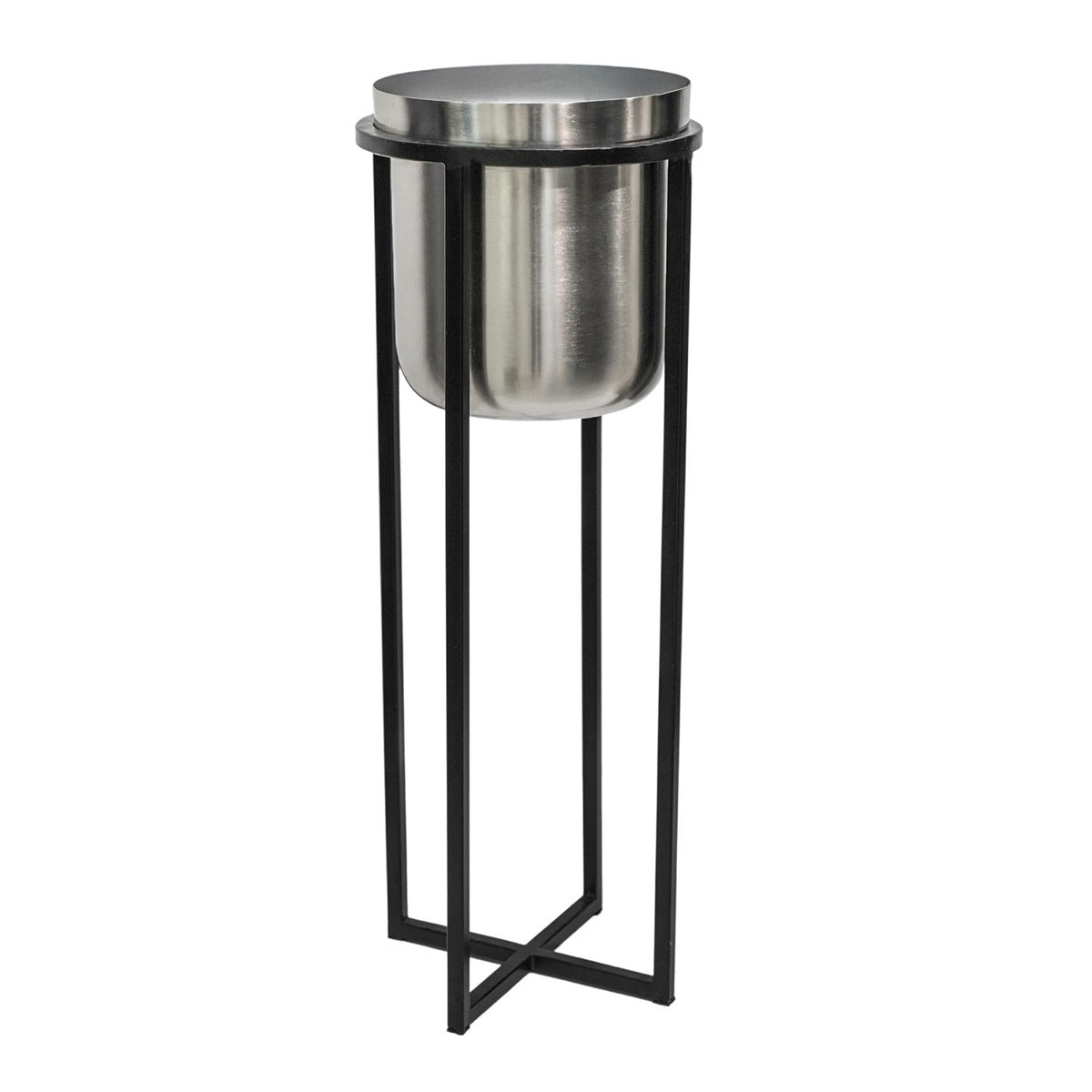 Ivyline Calla Planter Stand Black & Pewter