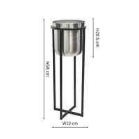 Ivyline Calla Planter Stand Black & Pewter