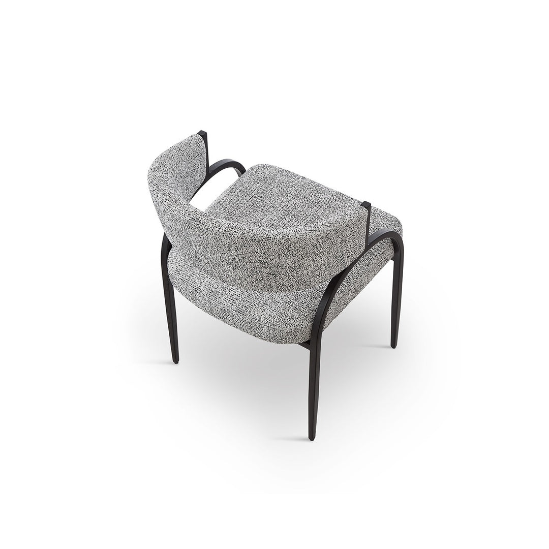 Pavilion Dining Chair Crib 5 - Talbot Freckle & Matt Black LiangAndEimil 4