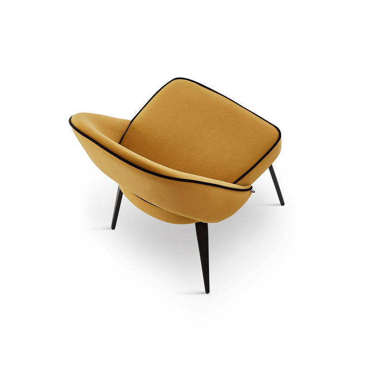 Yves Dining Chair Set of 2 Crib 5 - Megan Mustard/Black Piping LiangAndEimil 7