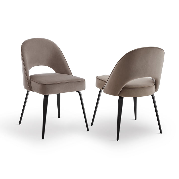 Yves Dining Chair Set of 2 Crib 5 - Megan Mink & Matt Black LiangAndEimil 7