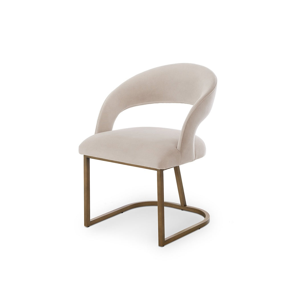 Alfie Dining Chair Crib 5 - Megan Pebble & Bronze Steel LiangAndEimil 2