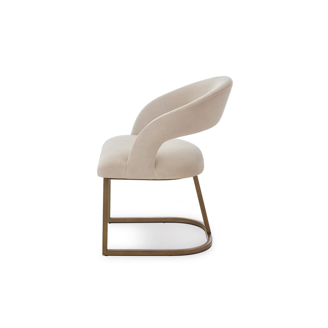 Alfie Dining Chair Crib 5 - Megan Pebble & Bronze Steel LiangAndEimil 3