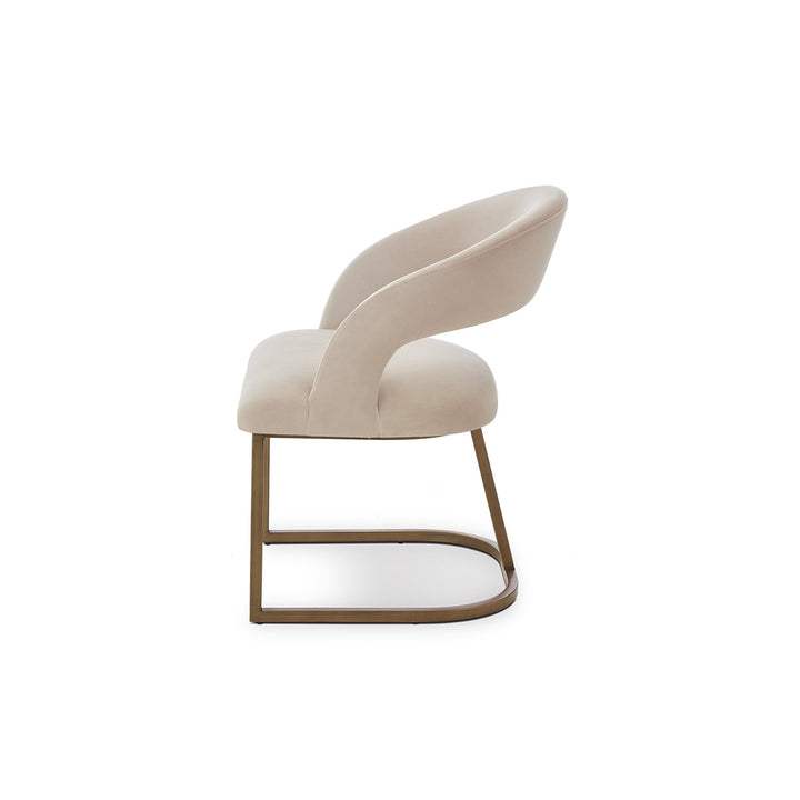 Alfie Dining Chair Crib 5 - Megan Pebble & Bronze Steel LiangAndEimil 3