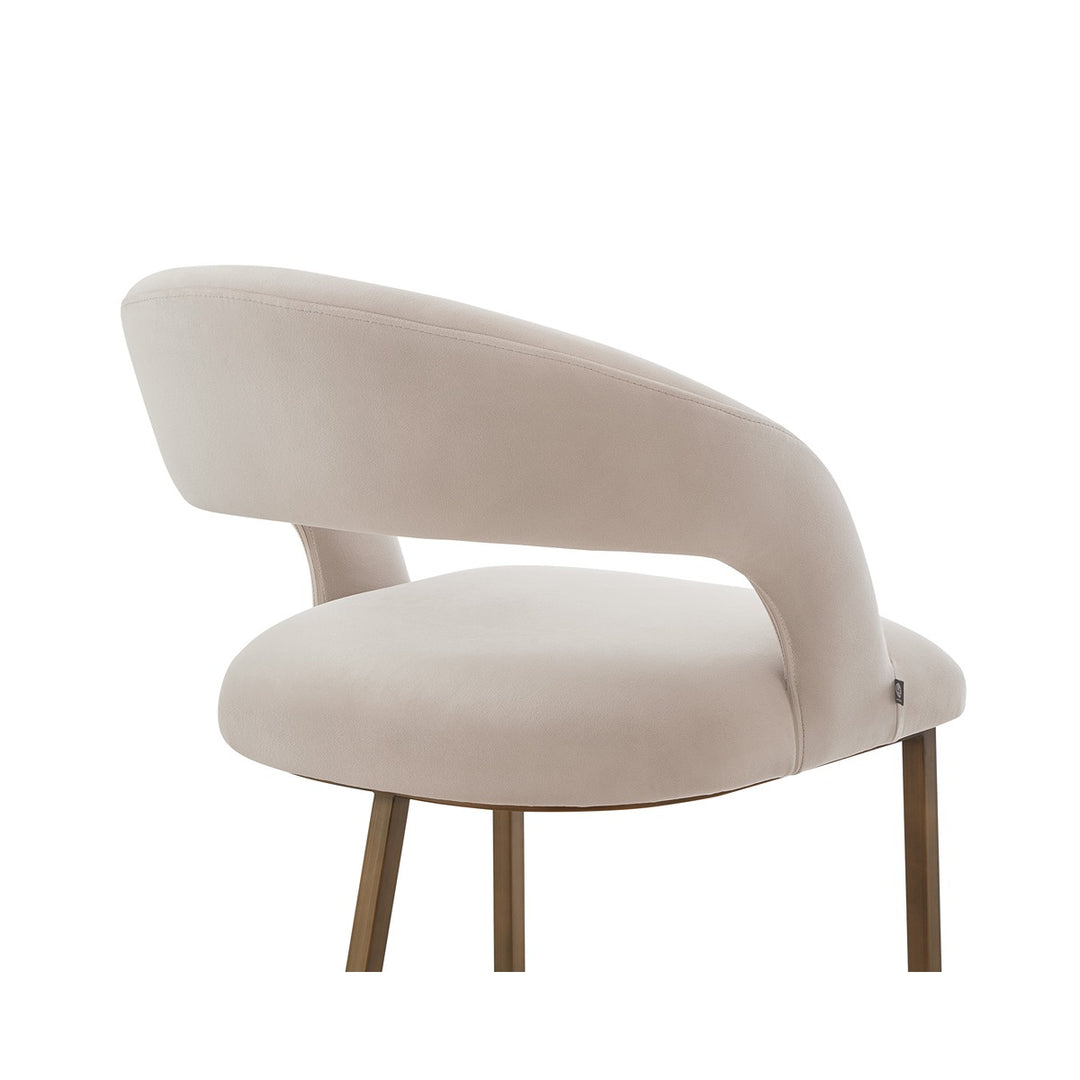 Alfie Dining Chair Crib 5 - Megan Pebble & Bronze Steel LiangAndEimil 6