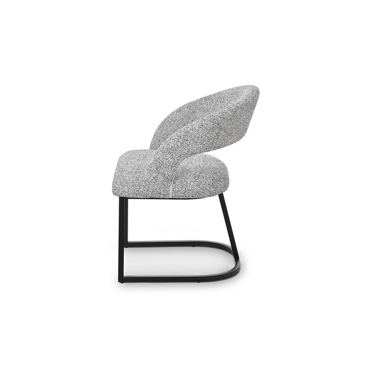 Alfie Dining Chair Crib 5 - Talbot Freckle & Matt Black LiangAndEimil 3