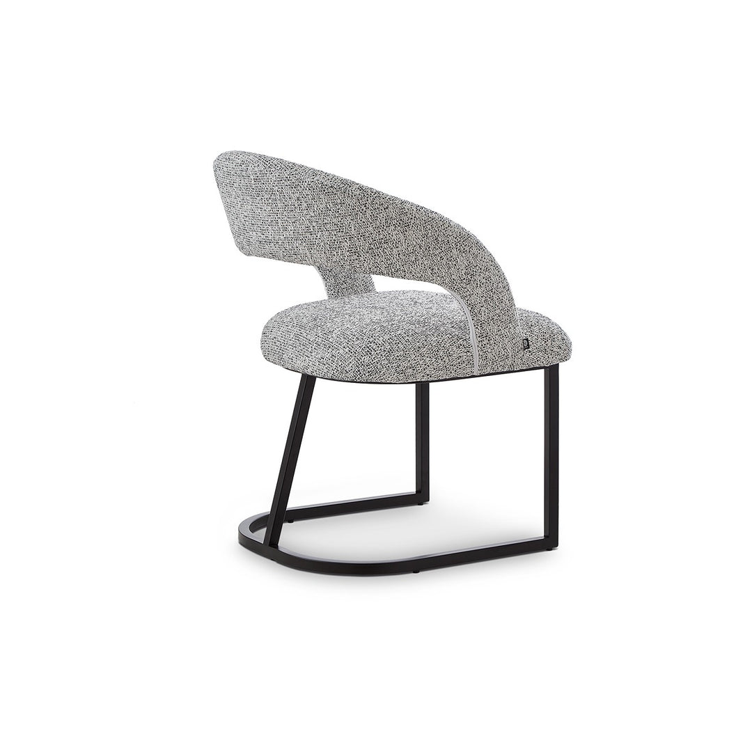 Alfie Dining Chair Crib 5 - Talbot Freckle & Matt Black LiangAndEimil 5