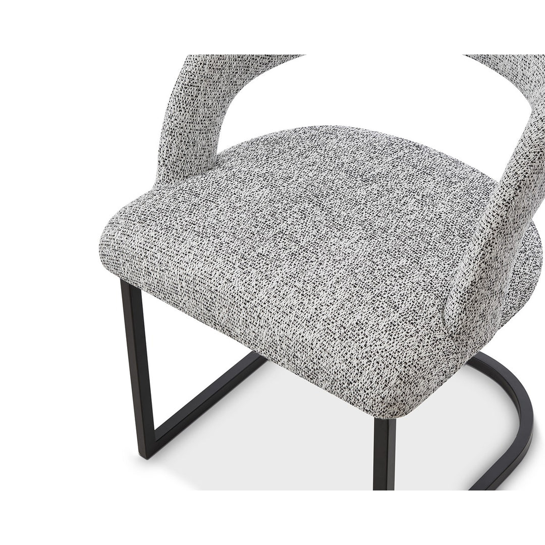 Alfie Dining Chair Crib 5 - Talbot Freckle & Matt Black LiangAndEimil 6