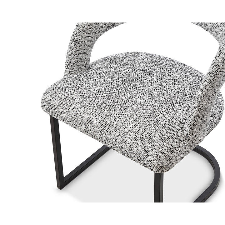 Alfie Dining Chair Crib 5 - Talbot Freckle & Matt Black LiangAndEimil 6