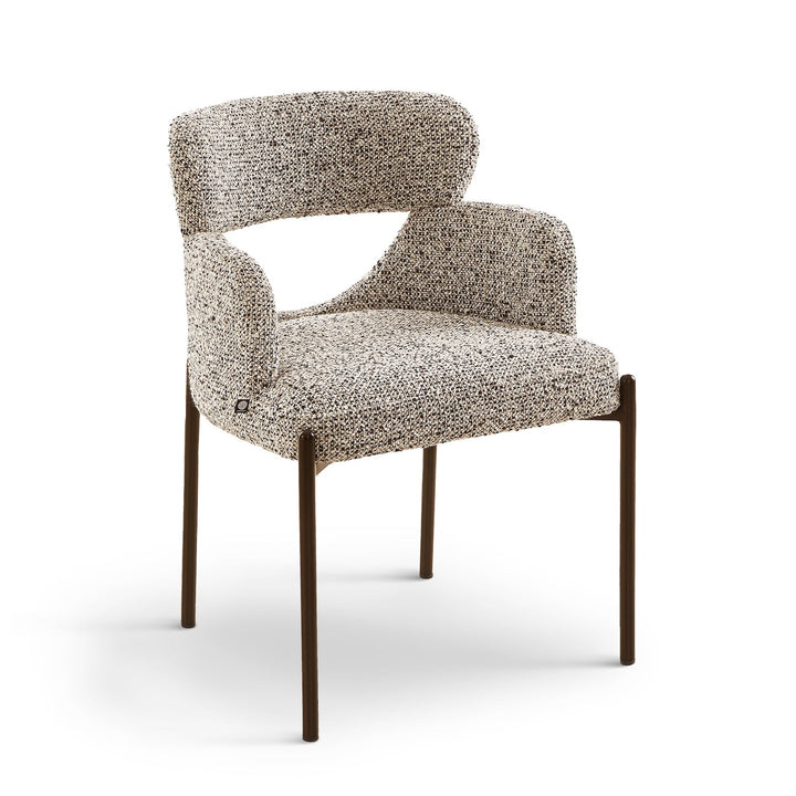 Aga Set of 2 Dining Chairs (Crib 5) - Dexter Sparkle Stone & Matte Black