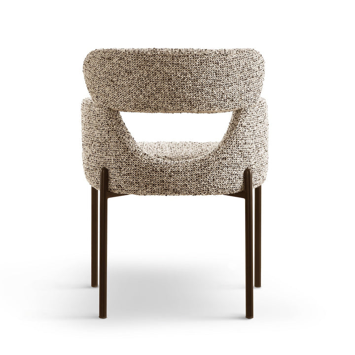 Aga Set of 2 Dining Chairs (Crib 5) - Dexter Sparkle Stone & Matte Black