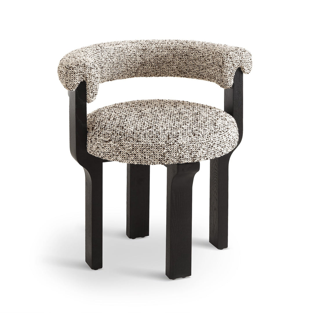 Elba Dining Chair Crib 5 - Dexter Sparkle Stone & Matte Black LiangAndEimil 6