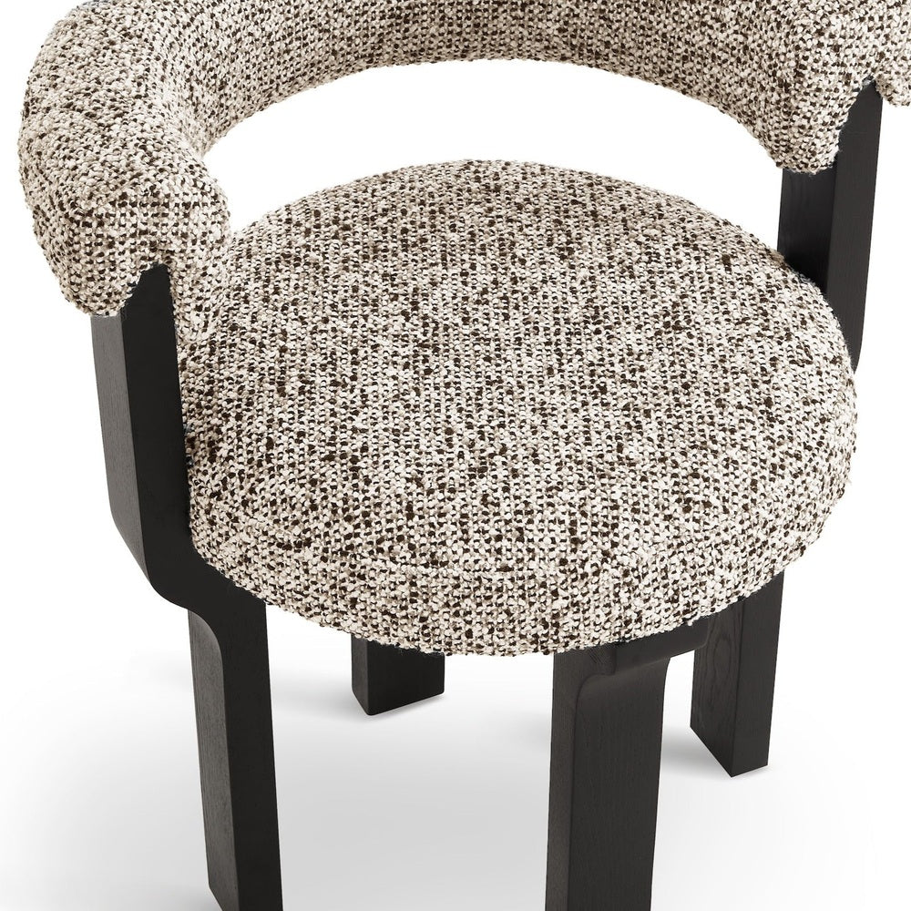 Elba Dining Chair Crib 5 - Dexter Sparkle Stone & Matte Black LiangAndEimil 4