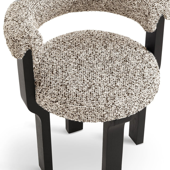 Elba Dining Chair Crib 5 - Dexter Sparkle Stone & Matte Black LiangAndEimil 4