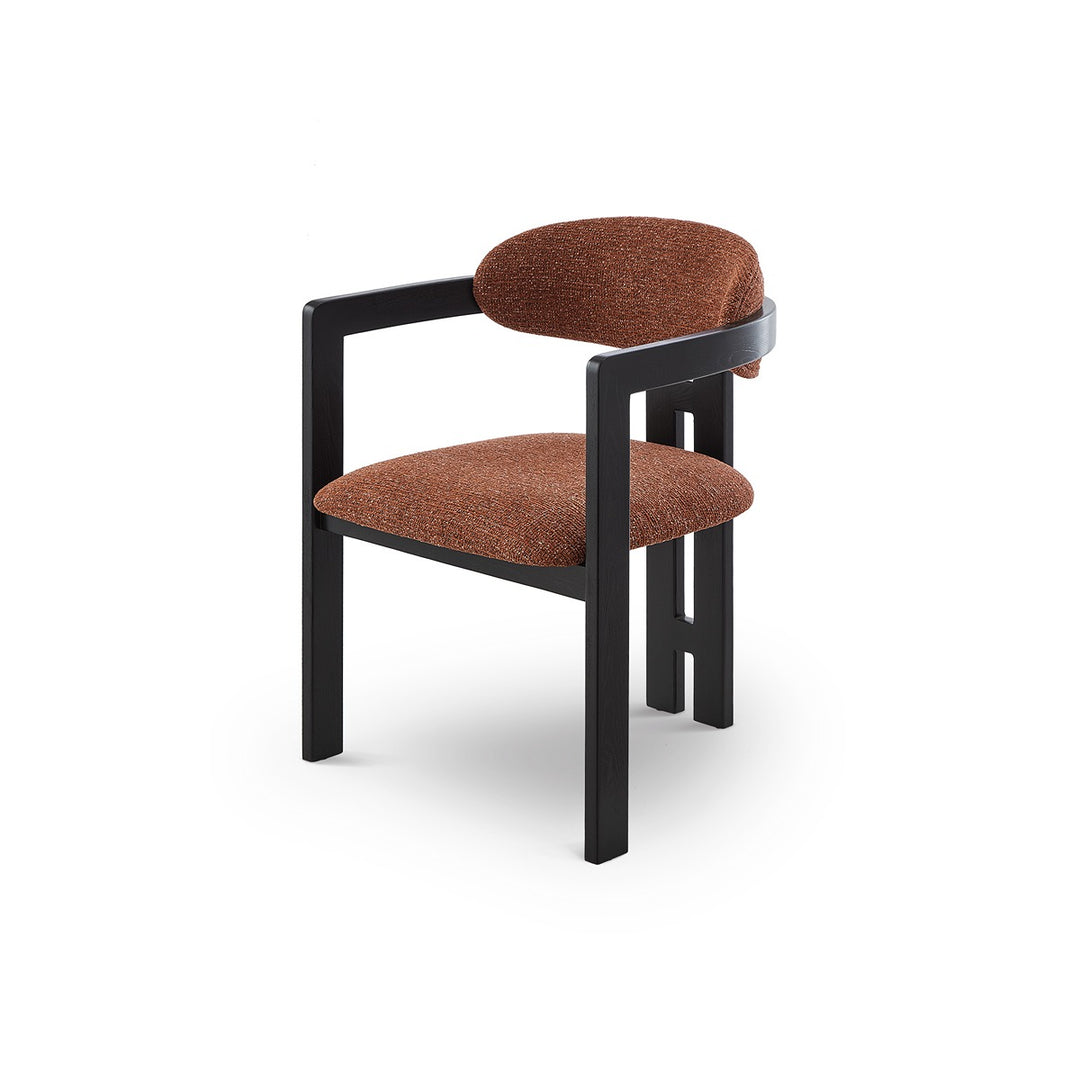Neo Dining Chair Crib 5 - Bari Chestnut Red & Matt Black LiangAndEimil 2