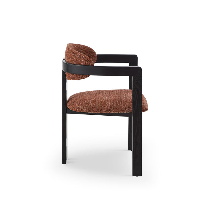 Neo Dining Chair Crib 5 - Bari Chestnut Red & Matt Black LiangAndEimil 3