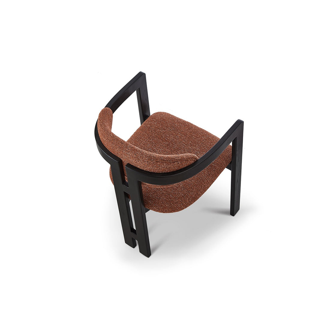 Neo Dining Chair Crib 5 - Bari Chestnut Red & Matt Black LiangAndEimil 4