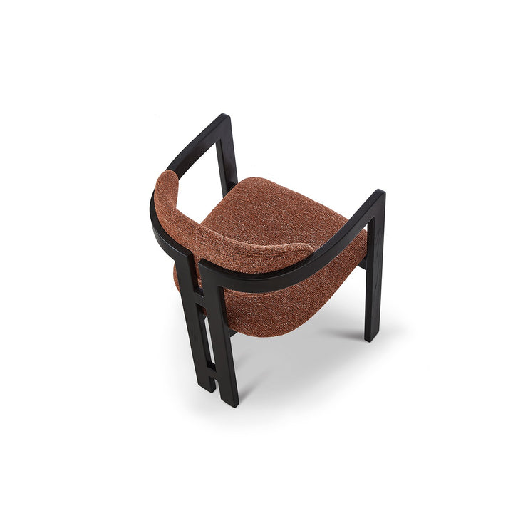 Neo Dining Chair Crib 5 - Bari Chestnut Red & Matt Black LiangAndEimil 4