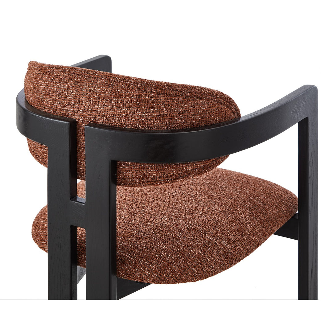 Neo Dining Chair Crib 5 - Bari Chestnut Red & Matt Black LiangAndEimil 5