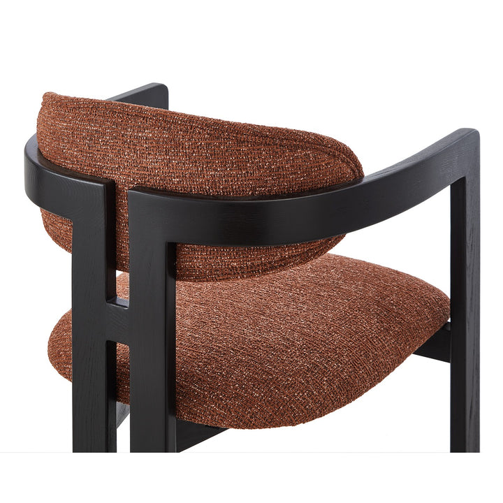 Neo Dining Chair Crib 5 - Bari Chestnut Red & Matt Black LiangAndEimil 5