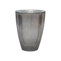 Ivyline Tall Ribbed Vase in Charcoal