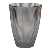 Ivyline Tall Ribbed Vase in Charcoal