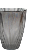 Ivyline Tall Ribbed Vase in Charcoal