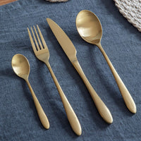 Garden Trading Brass Finish Stainless Steel 16 Piece Cutlery Set