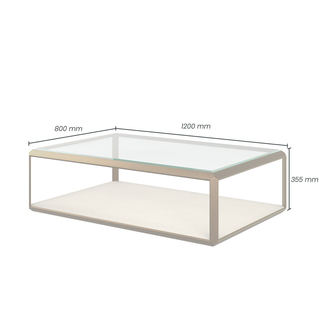 Elmley Rectangular Coffee Table - Ivory DIDesigns 4