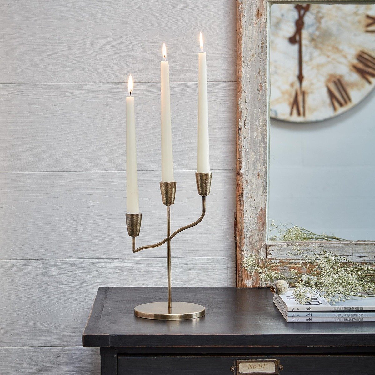 Ivyline Cast Taper Candle Holder